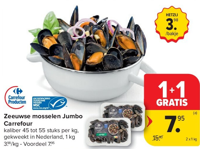 Zeeuwse mosselen Jumbo Carrefour