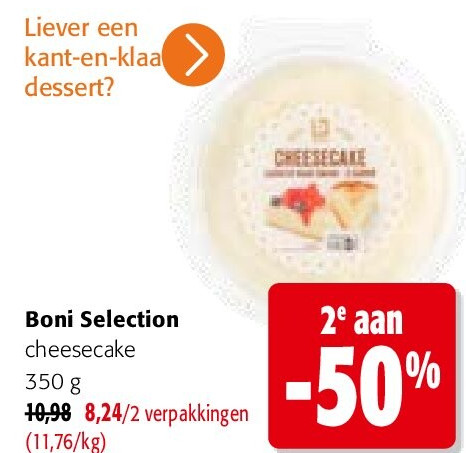 Boni Selection cheesecake 350 g