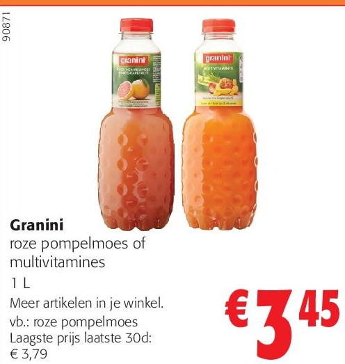 Granini roze pompelmoes of multivitamines 1