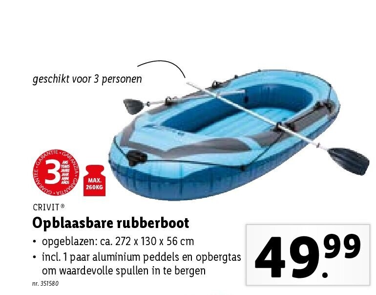 Opblaasbare rubberboot