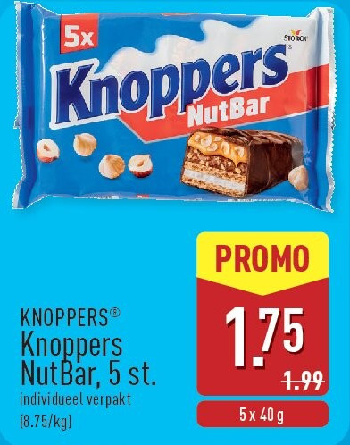 Knoppers NutBar, 5st.