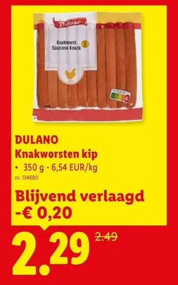 Knakworsten kip