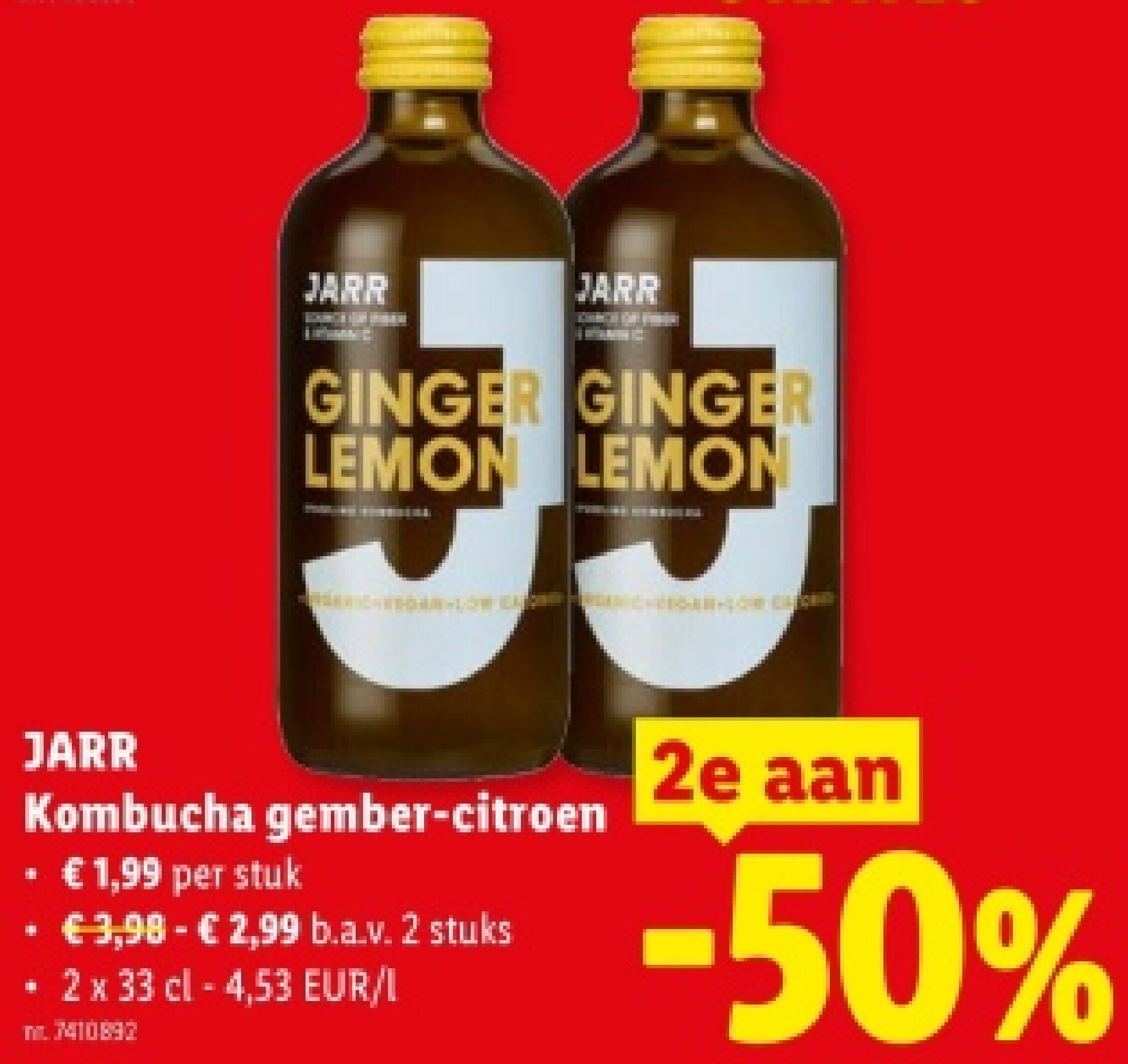 Kombucha gember-citroen