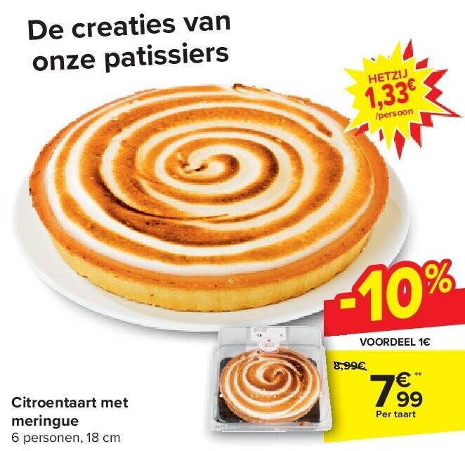 Citroentaart met meringue