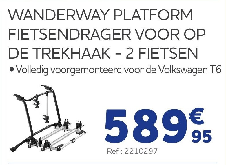 WANDERWAY PLATFORM FIETSENDRAGER VOOR OP DE TREKHAAK - 2 FIETSEN