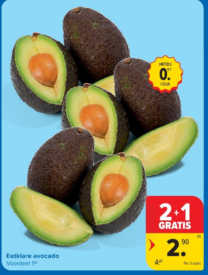 Eetklare avocado