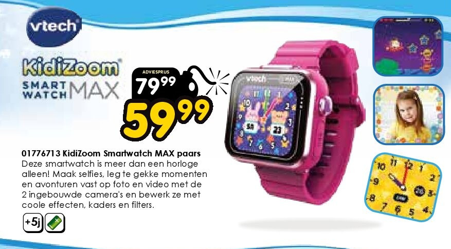 KidiZoom Smartwatch MAX paars