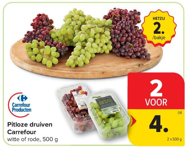 Pitloze druiven Carrefour