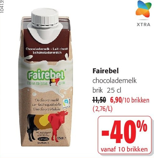 Fairebel chocolademelk brik 25 cl