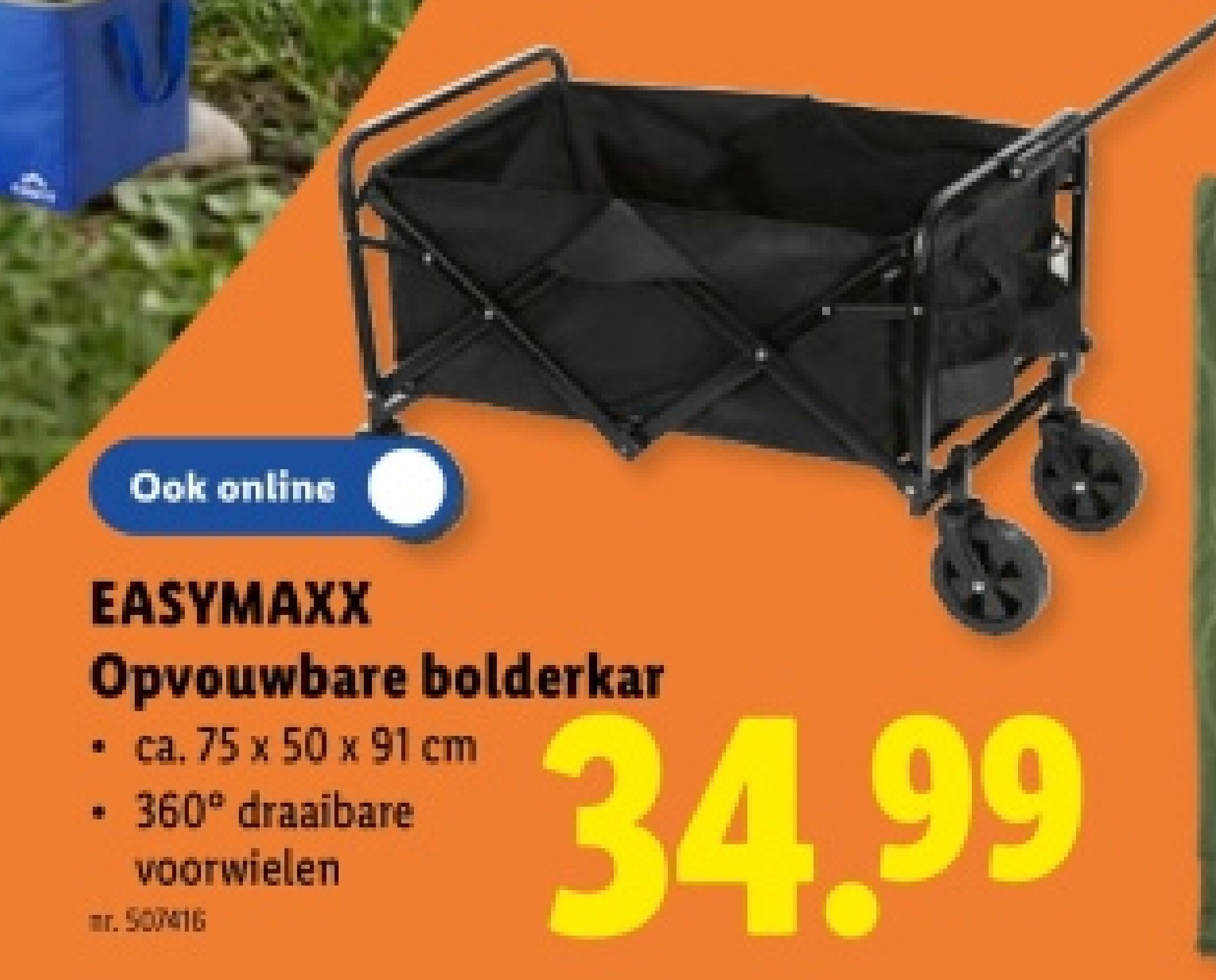 Opvouwbare bolderkar