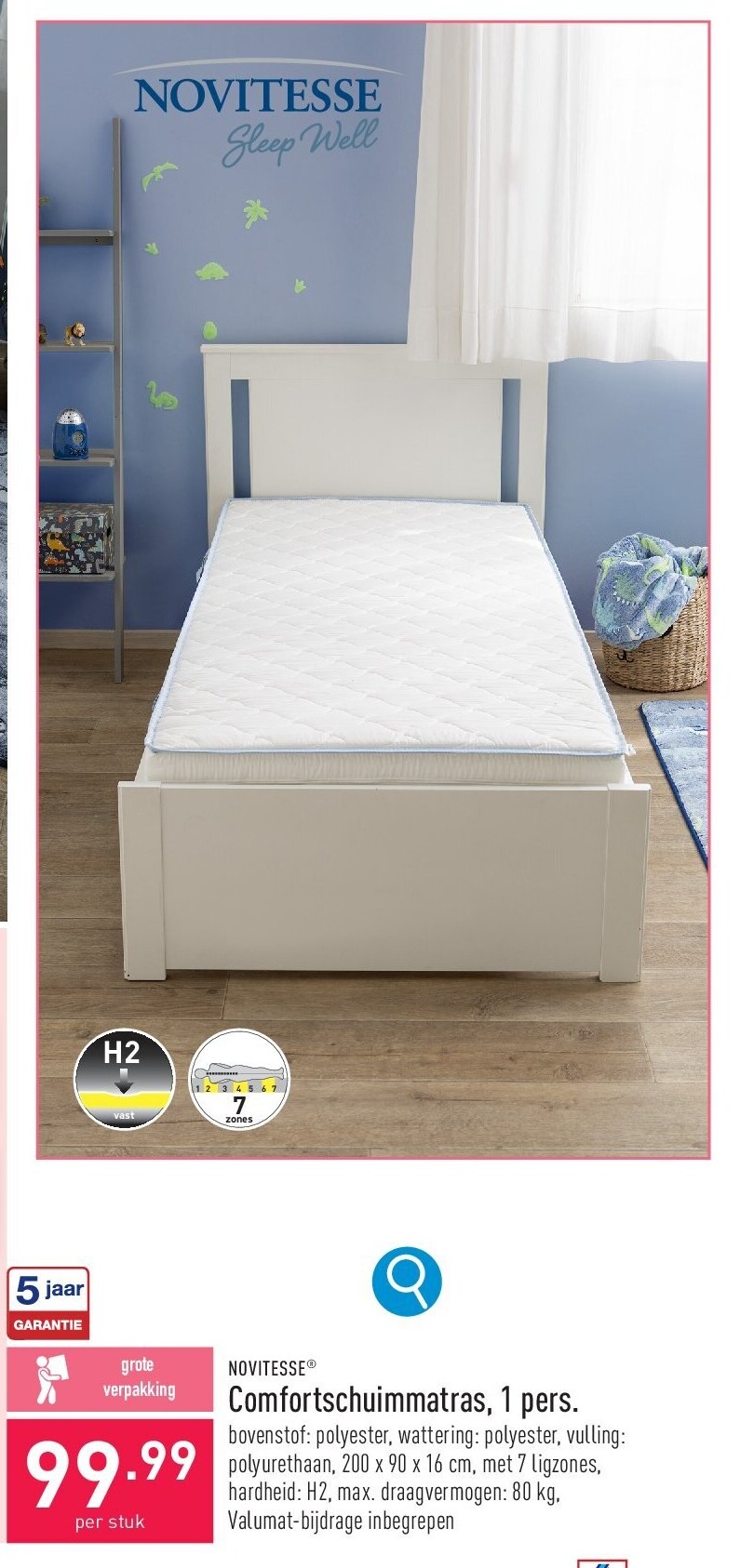 Comfortschuimmatras, 1 pers.