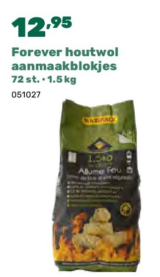 Forever houtwol aanmaakblokjes 72 st. • 1.5 kg