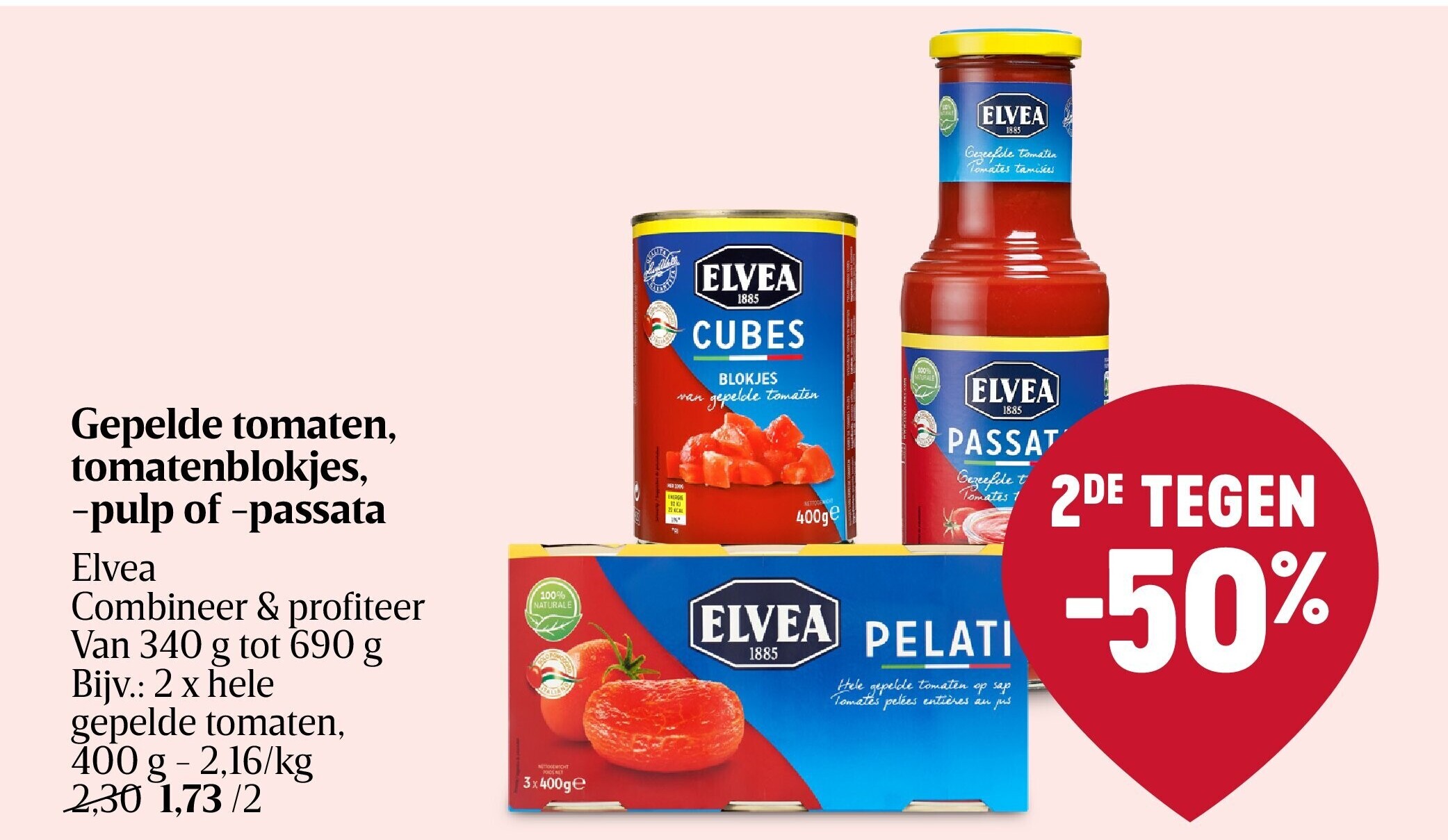 Gepelde tomaten, tomatenblokjes, -pulp of -passata