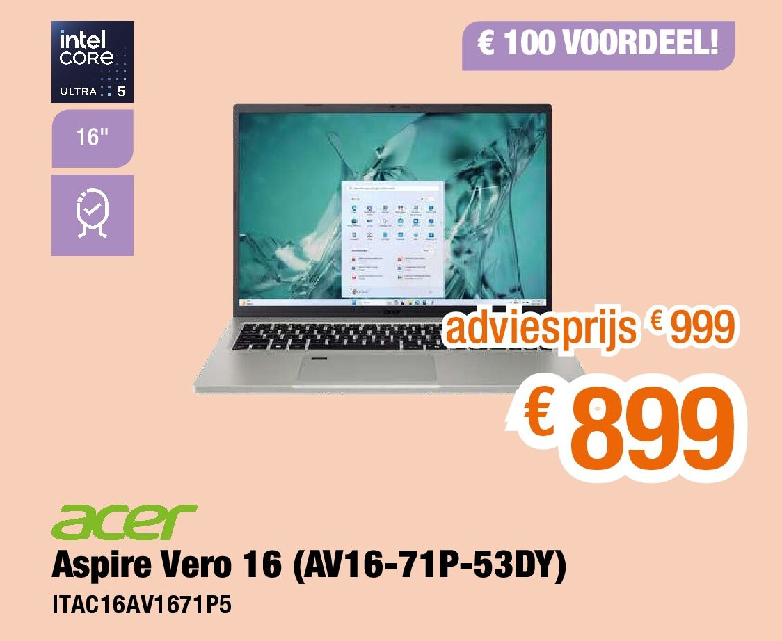 Aspire Vero 16 (AV16-71P-53DY) ITAC16AV1671P5