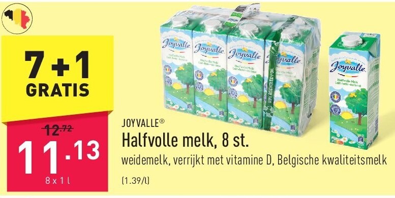 Halfvolle melk, 8 st.