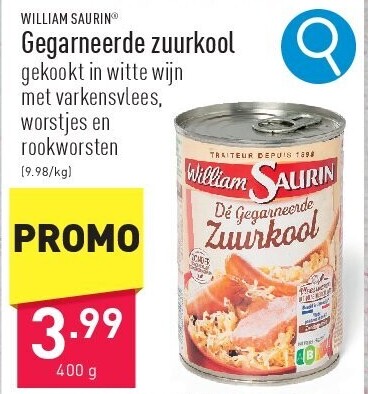 Gegarneerde zuurkool