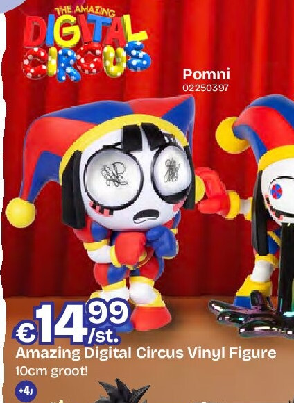 Amazing Digital Circus Vinyl Figure 10cm groot! Pomni