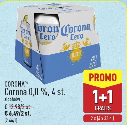 Corona 0,0 %, 4st.