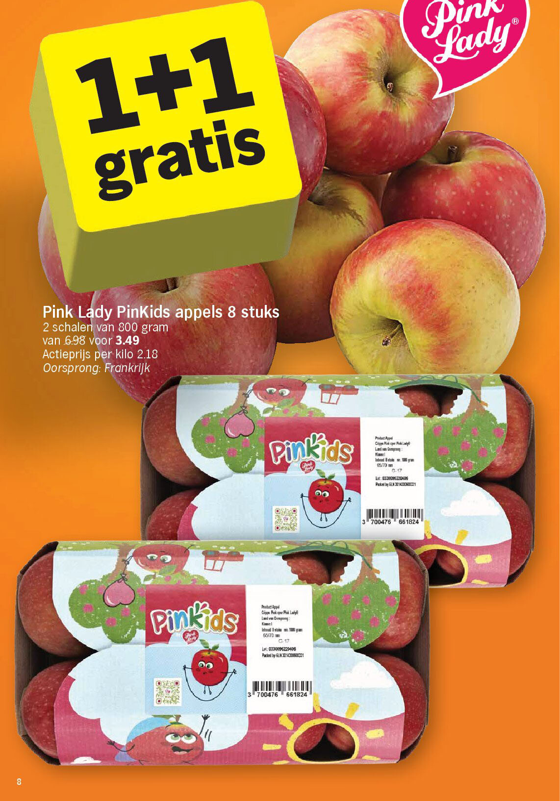 Pink Lady PinKids appels 8 stuks