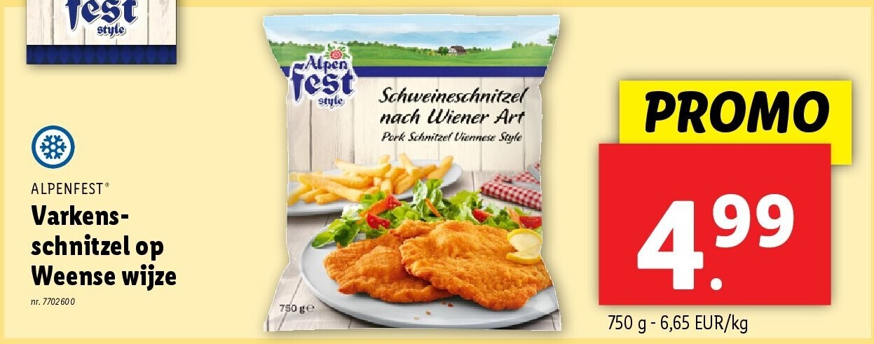 Varkensschnitzel op Weense wijze