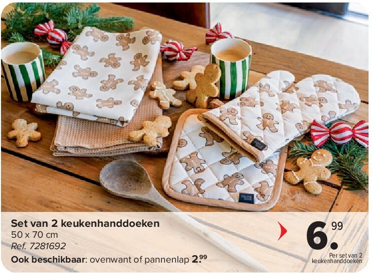 Set van 2 keukenhanddoeken