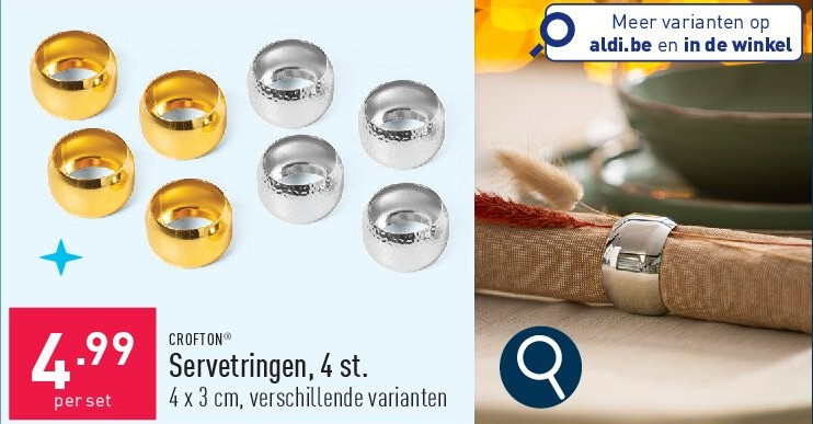 Servetringen, 4 st.