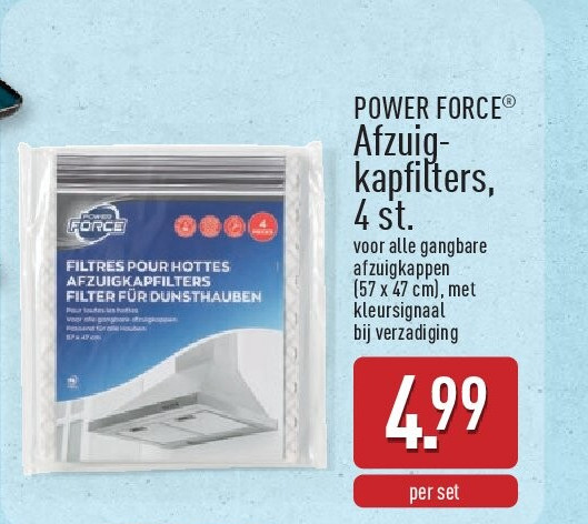 Afzuig­ kapfilters, 4st.