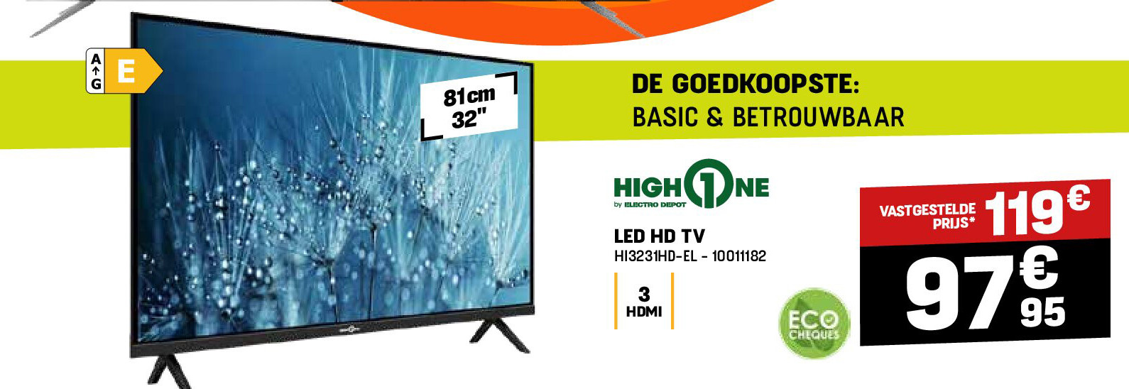 High one LED HD TV