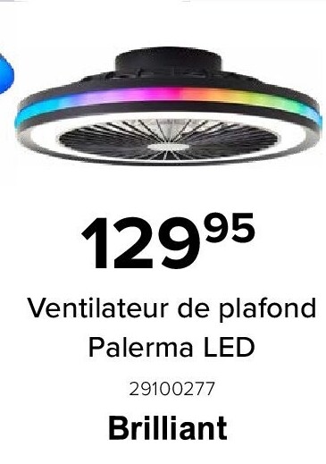 Ventilateur de plafond Palerma LED