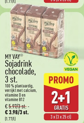 Sojadrink chocolade, 3st.