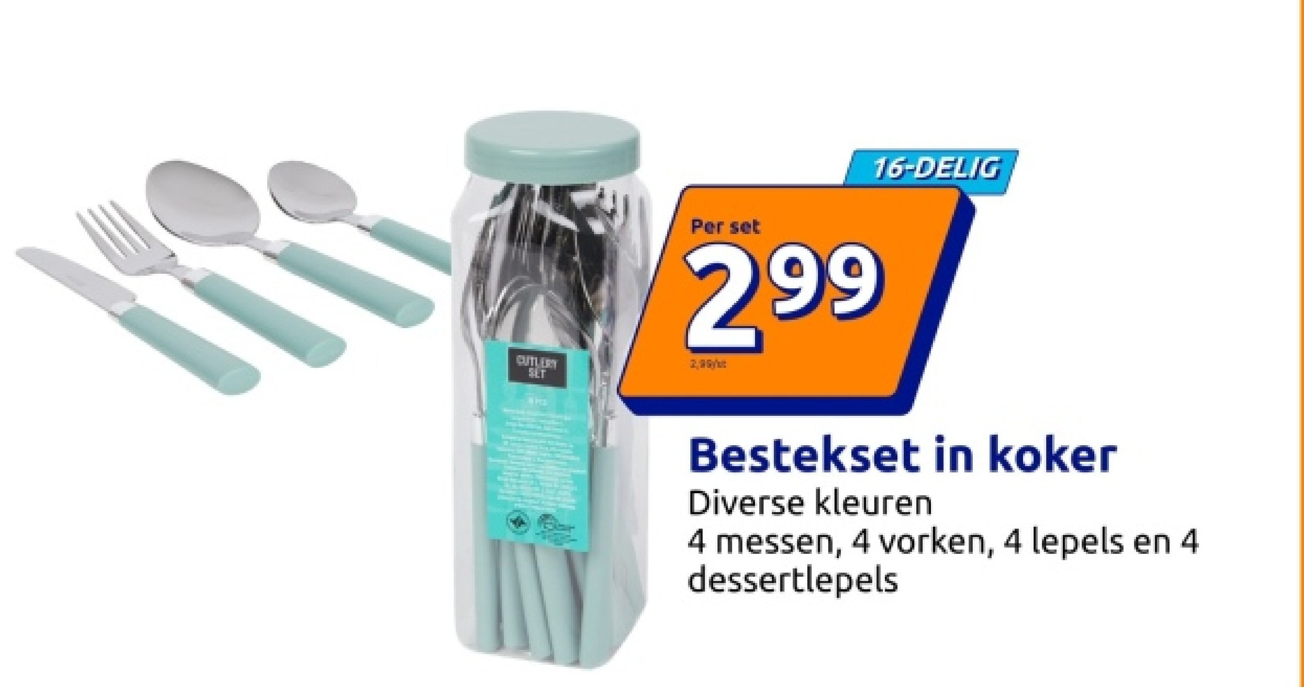 Bestekset in koker