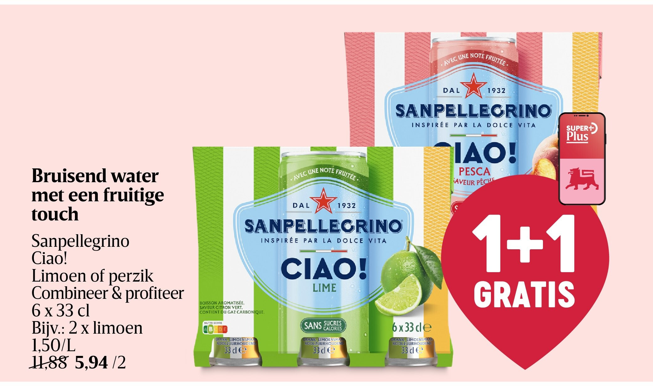 Bruisend water met een fruitige touch