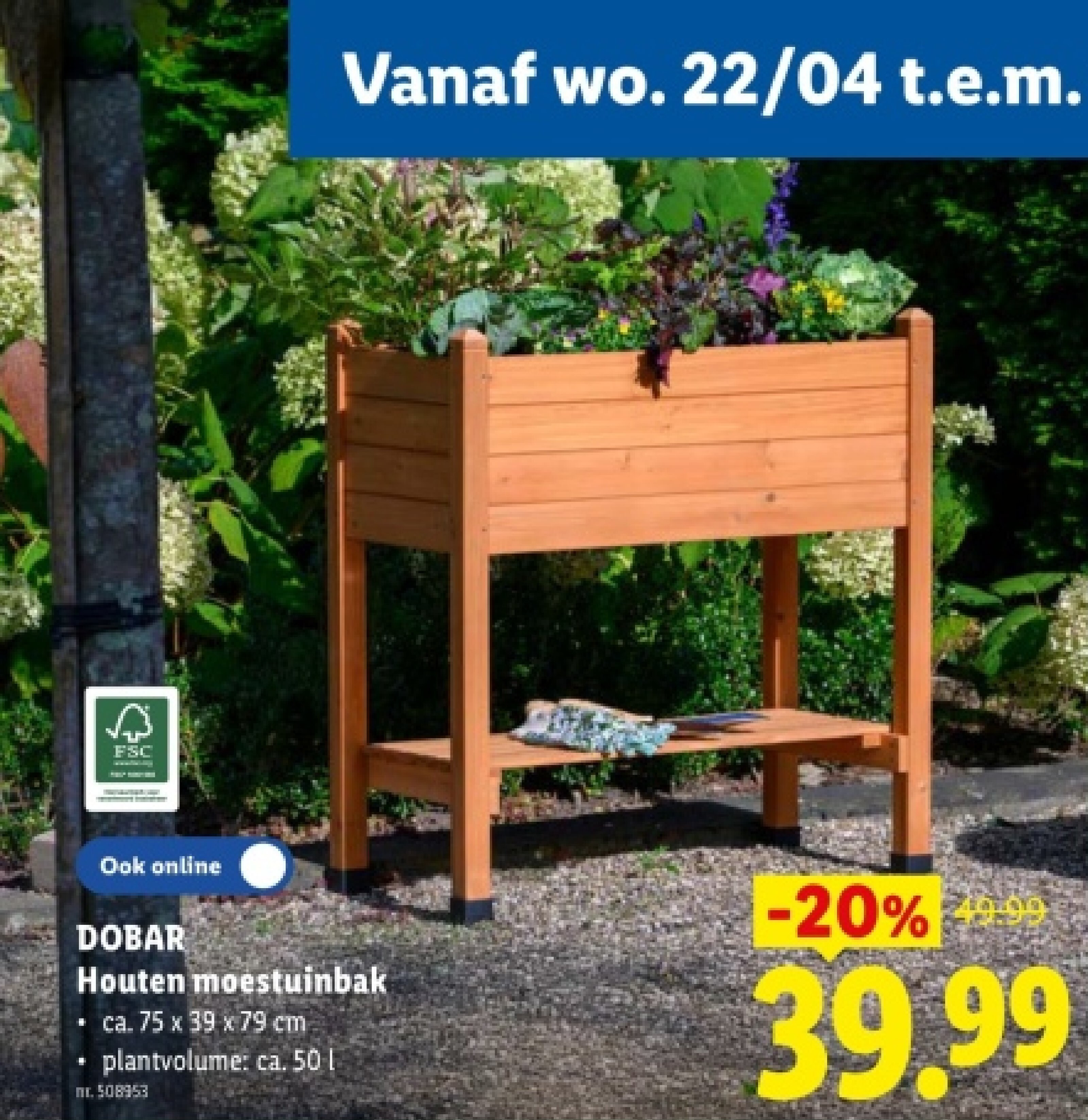 Houten moestuinbak