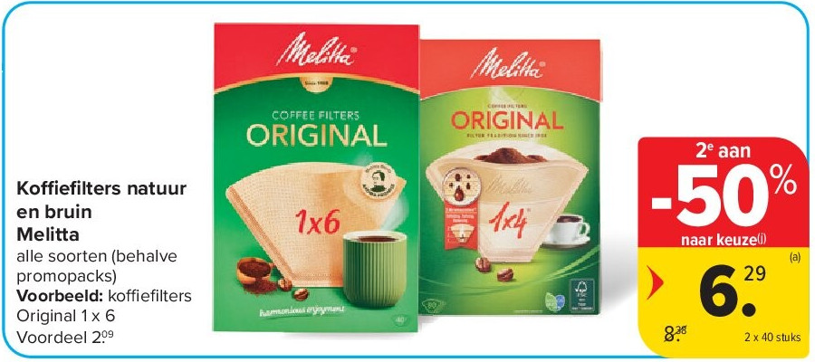 Koffiefi lters natuur en bruin Melitta