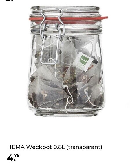 HEMA Weckpot 0.8L (transparant)
