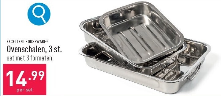 Ovenschalen, 3 st.