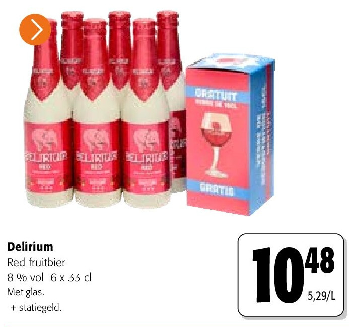 Delirium Red fruitbier 8 % vol 6 x 33 cl