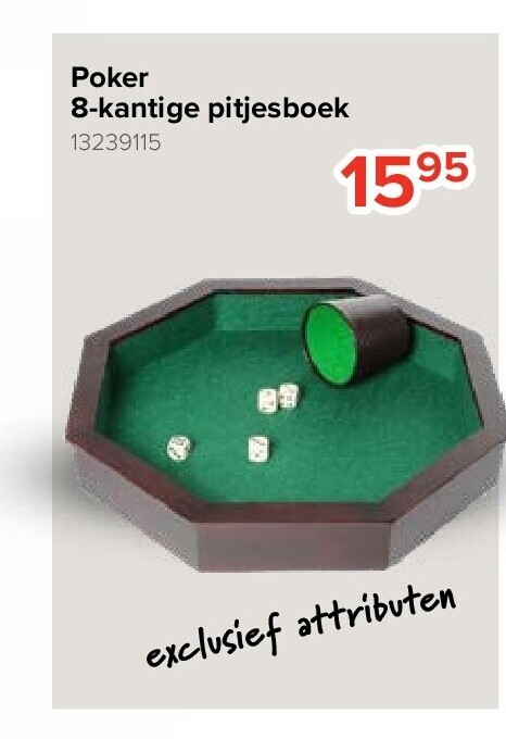 Poker 8-kantige pitjesboek