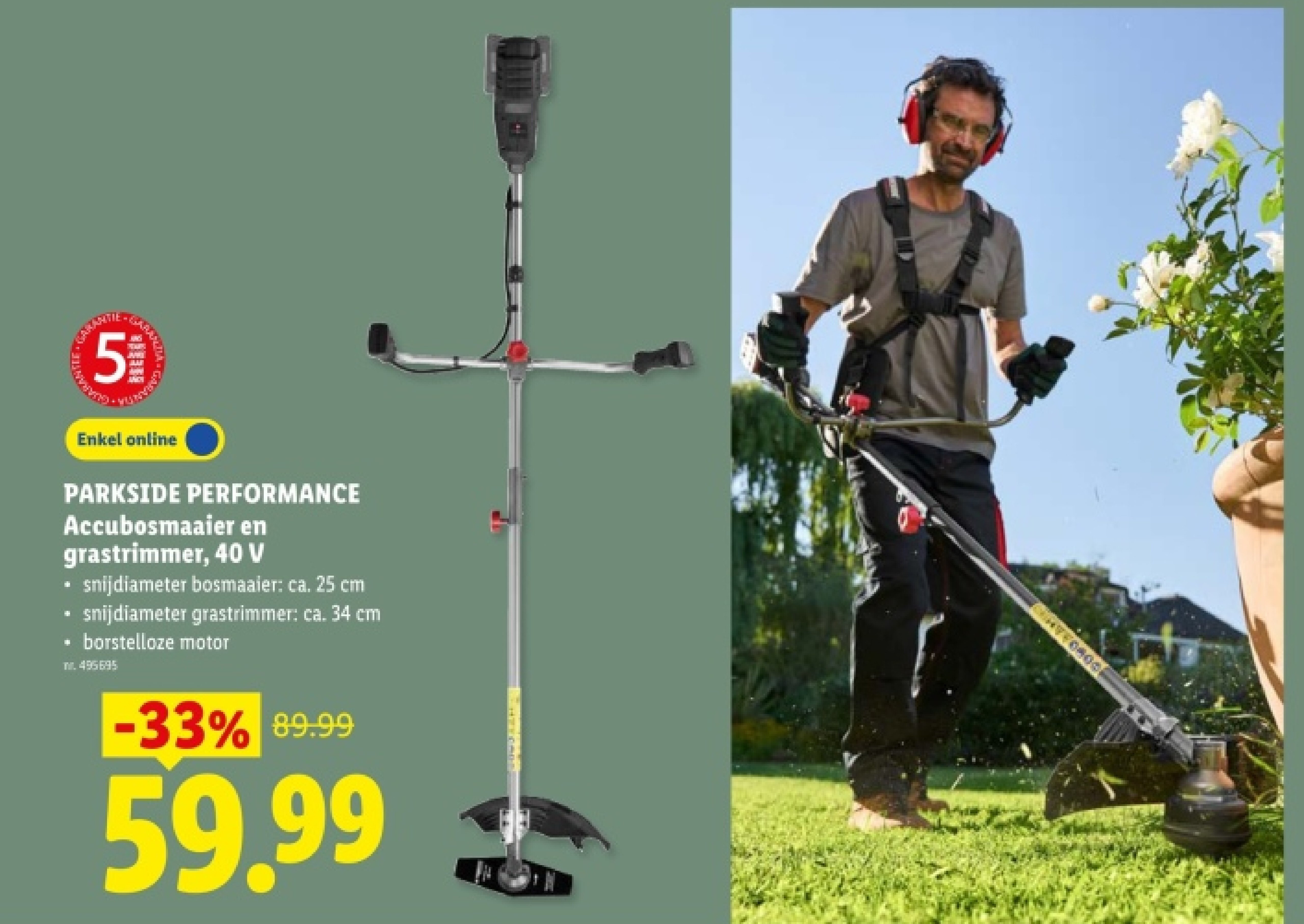Accubosmaaier en grastrimmer, 40 V