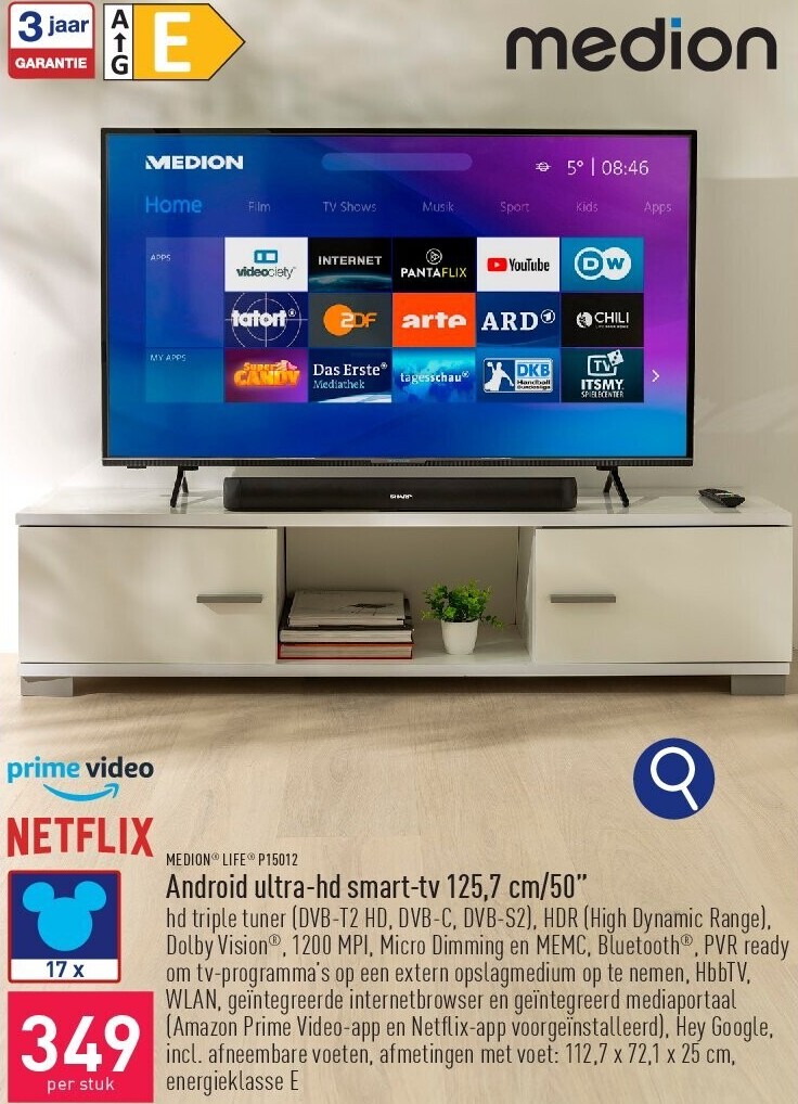 Android ultra-hd smart-tv 125,7 cm/50"