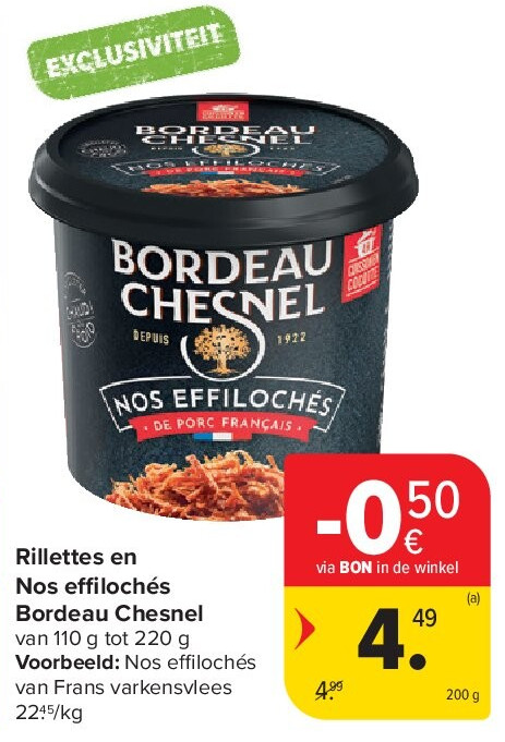 Rillettes en Nos effilochés Bordeau Chesnel