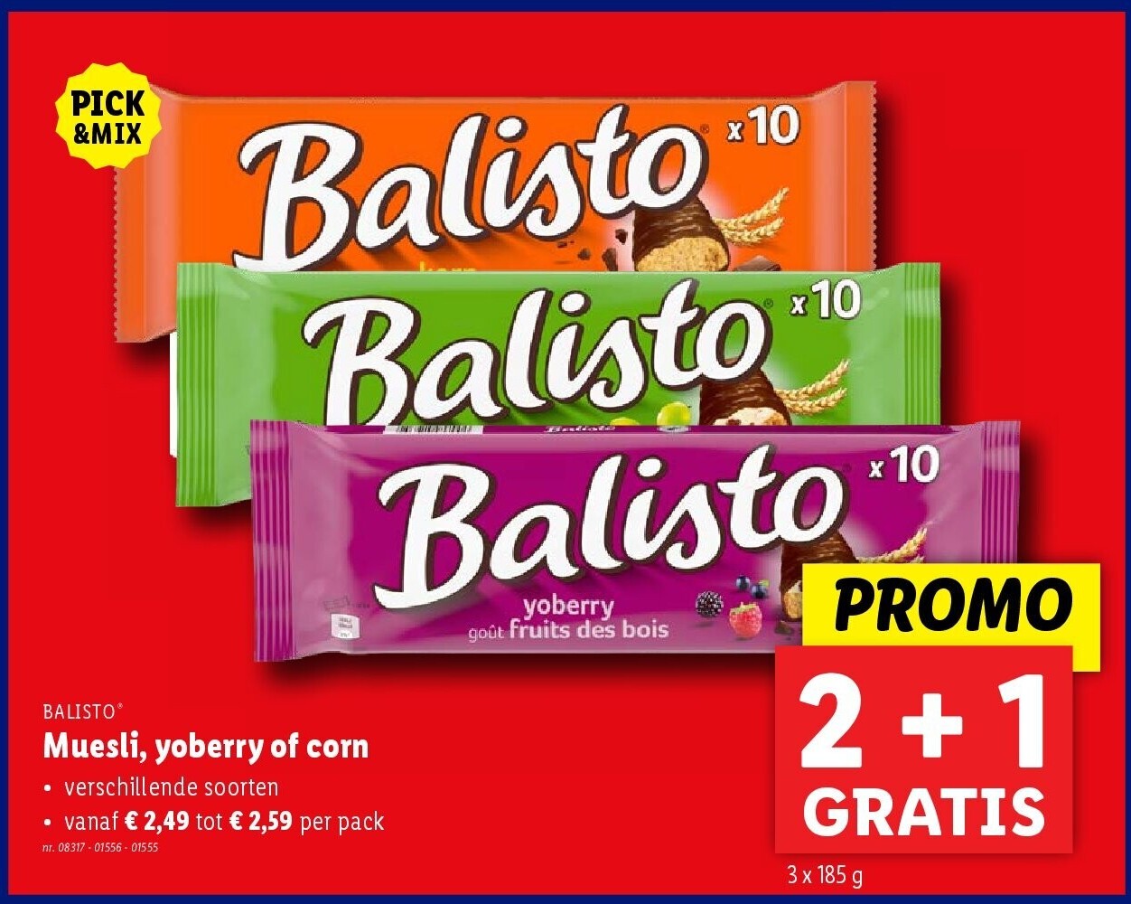 Muesli, yoberry of corn