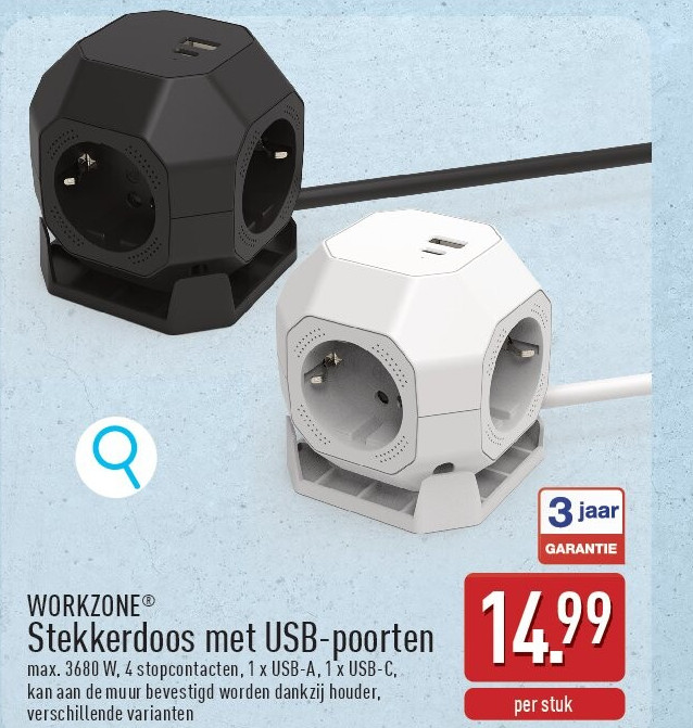 Stekkerdoos met USB-poorten