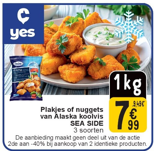 Plakjes of nuggets van Alaska koolvis SEA SIDE
