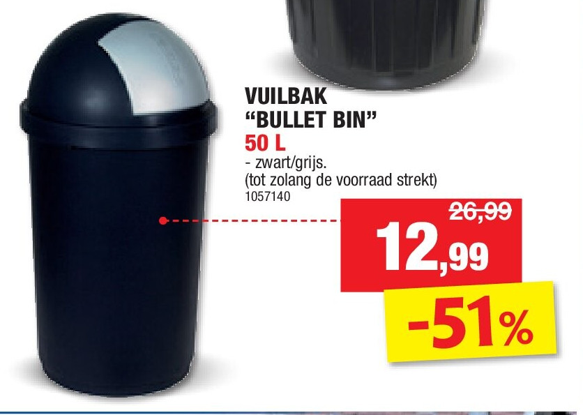 VUILBAK “BULLET BIN” 50 L