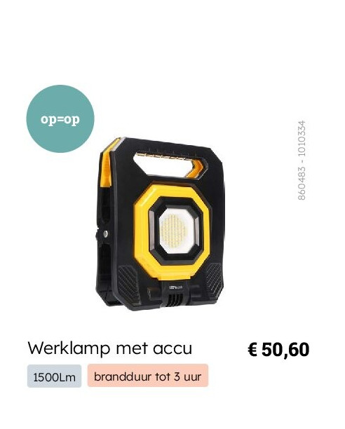 Werklamp met accu