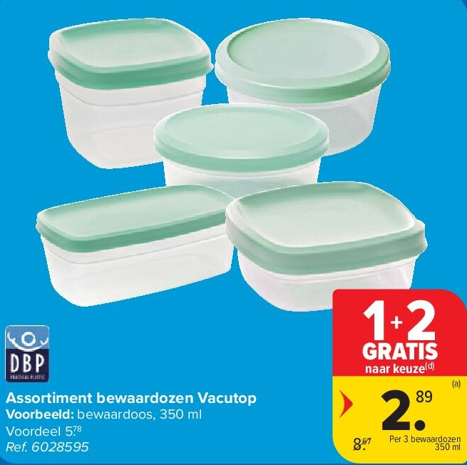 Assortiment bewaardozen Vacutop