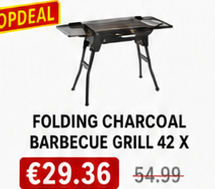 FOLDING CHARCOAL BARBECUE GRILL 42 X