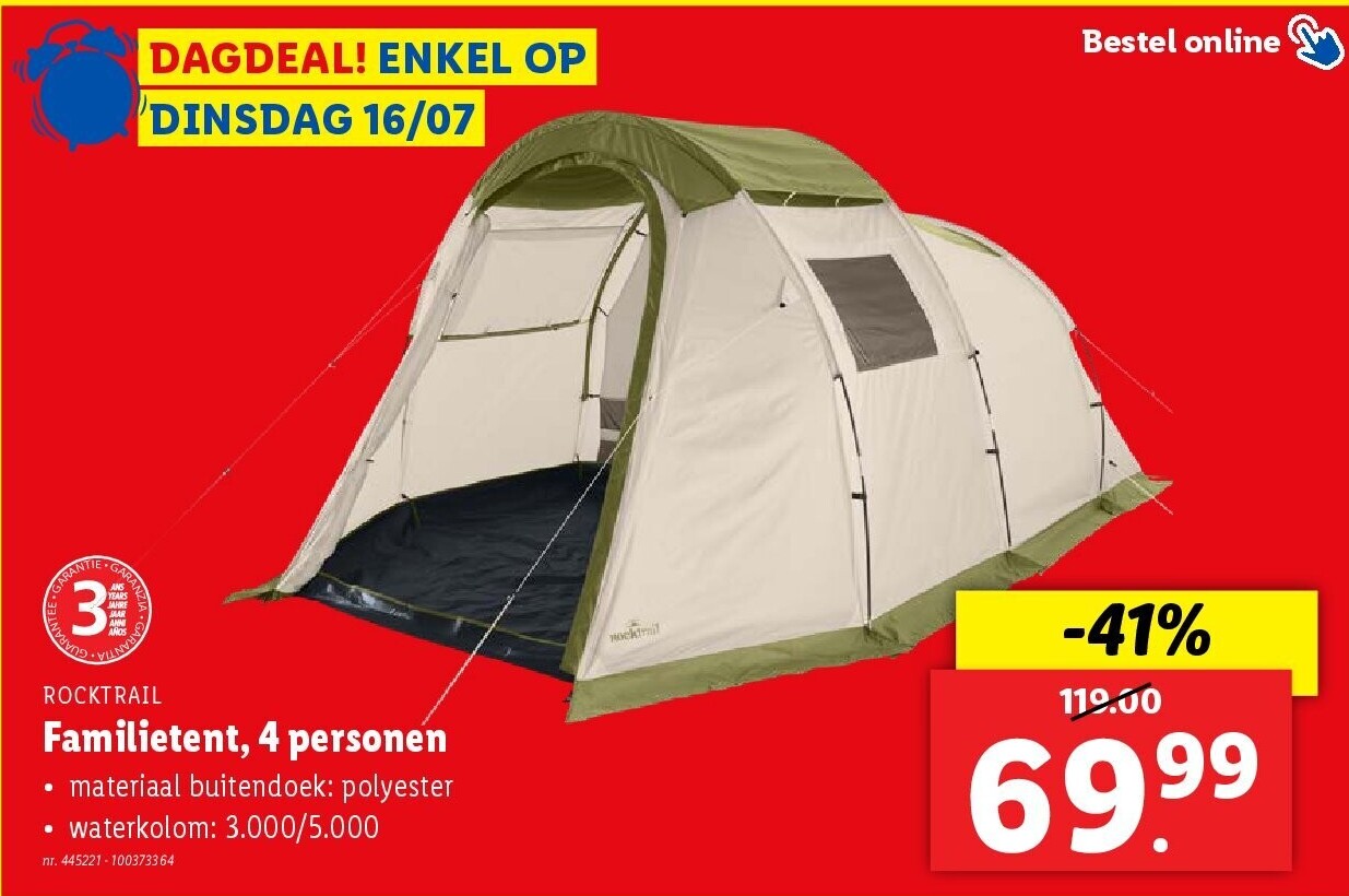 Familietent, 4 personen