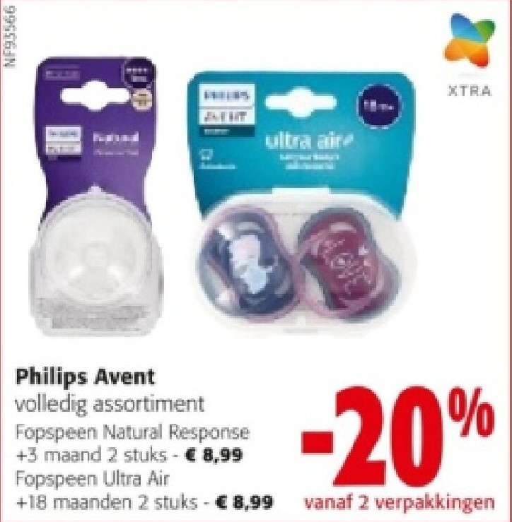 Philips Avent Fopspeen Natural Response +3 maand 2 stuks
